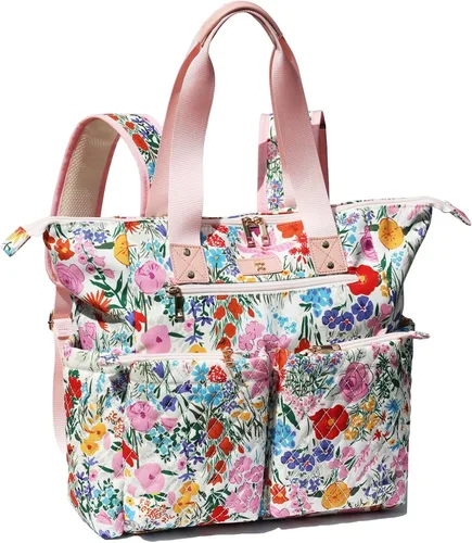 Miniatura 8 de ESVAN Bolsa de pañales Totepack Mochila 2 en 1 para mujer, multifuncional, de gran capacidad, con bolsillos aislados, viaje Multifunctional Rosa