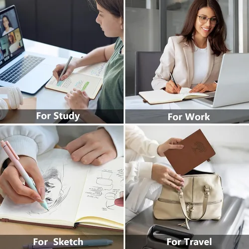 Miniatura 7 de PERCUN Cuaderno rayado para hombres y mujeres, 160 páginas con rayas universitarias para escribir, cuadernos A5 de cuero de tapa dura para el Marrón