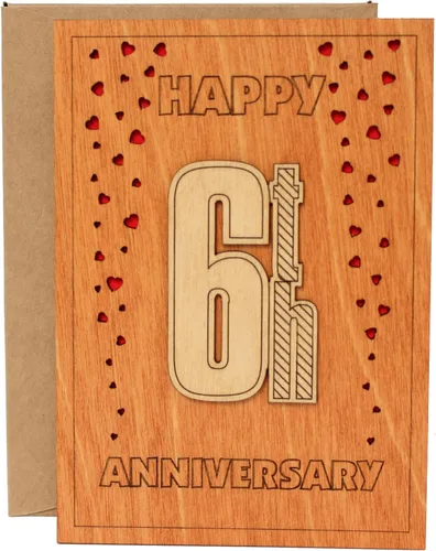 Miniatura 14 de Tarjeta de aniversario de 10 años de madera con soporte. 10 años, décima, diez años, tarjetas de aniversario de boda de aluminio para ella, esposa