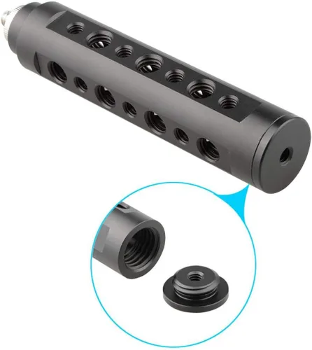 Miniatura 5 de Camvate Empuñadura de aluminio de la manija de la cámara para el montaje del monitor de luz de la cámara (negro)