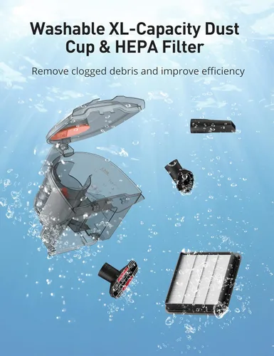Miniatura 3 de Aspiron Repuesto de entrada HEPA-H12 pieza de filtro y parte de esponja de salida para aspirador AS-CA006, lavable, filtro estilo HEPA