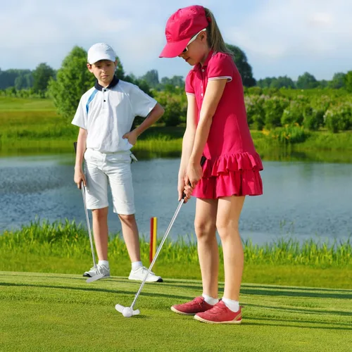 Miniatura 6 de Putters de golf, putters bidireccionales para hombres, mujeres, adultos, diestro/zurdo, juego de miniclub de golf para niños, adolescentes con 2
