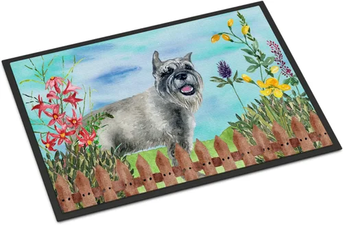 Miniatura 103 de Caroline's Treasures CK1311MAT Cavalier Spaniel Poinsettas - Felpudo de 18 x 27 pulgadas, tapete para puerta delantera, interior y exterior