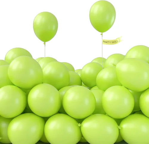 Miniatura 8 de 120 globos verdes de 5 pulgadas y globos blancos, 120 unidades de 5 pulgadas