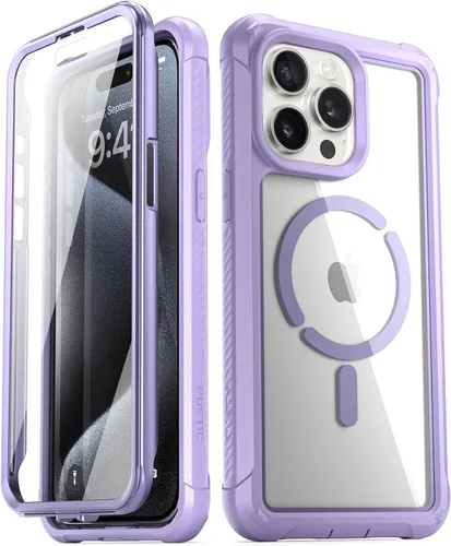 Miniatura 7 de Poetic Guardian MagPro - Funda para iPhone 15 Pro Max de 6.7 pulgadas, [compatible con MagSafe], [probada en caídas de grado militar de 20 pies]