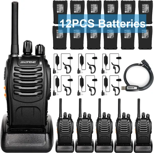 Miniatura 10 de BAOFENG Radio BF-88A Walkie Talkies Long Range for Adults with 20PCS Batteries, Earpieces with Mic, Flashlight, VOX, Portable FRS Two Way Radios for