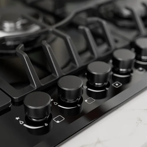 Miniatura 4 de Empava Superficie de Cocción de Gas de 30 pulgadas con 5 Quemadores Sellados Sabaf de Italia NG/LPG Convertible en Vidrio Templado Negro, 30 Pulgadas