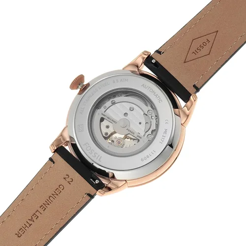 Miniatura 8 de Fossil Men's Townsman Automatic Stainless Steel and Leather Two-Hand Skeleton Watch