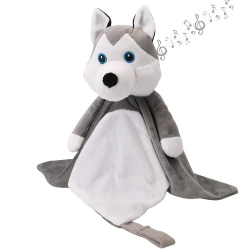 Miniatura 9 de Love By Emi Juguete para dormir 4 en 1 para bebé, máquina de sonido de animales de peluche y soporte para chupete, ruido blanco y música, manta