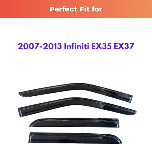 Miniatura 670 de KPY Visor de ventana compatible con Kia Soul 2009-2013, Protector contra lluvia de 4 unidades, deflectores de ventilación de ventana lateral
