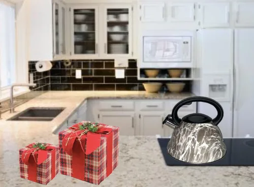 Miniatura 2 de Generic 2021 Último hervidor de cocina silbante de 3.4 cuartos de galón para hornos eléctricos, de cerámica, de inducción, halógenos, estilo moderno