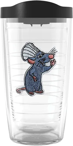 Miniatura 10 de Tervis Vaso aislado de doble pared Disney Pixar hecho en Estados Unidos – Ratatouille mantiene las bebidas frías y calientes, 10 onzas, ondulado