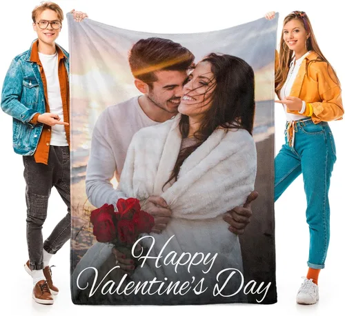 Printwoo Mantas personalizadas con foto, manta de fotos personalizada, mantas personalizadas con imagen, regalos personalizados para mujeres y