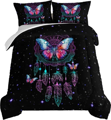 Miniatura 19 de HOSIMA Juego de edredón individual de Axolotl, ropa de cama linda con animales, decoración de habitación para niñas adolescentes, té de leche