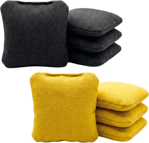 Miniatura 15 de Bolsas Profesionales de Cornhole de Doble Cara - 16 oz 6x6 con Relleno de Resina Premium - Bolsas de Frijoles Pro de Torneo Oficial Rojo/real