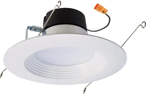 HALO Lámpara LED empotrable de 6 pulgadas, retrofit para techo y ducha, 3000 K, borde blanco deflector (paquete de 6)