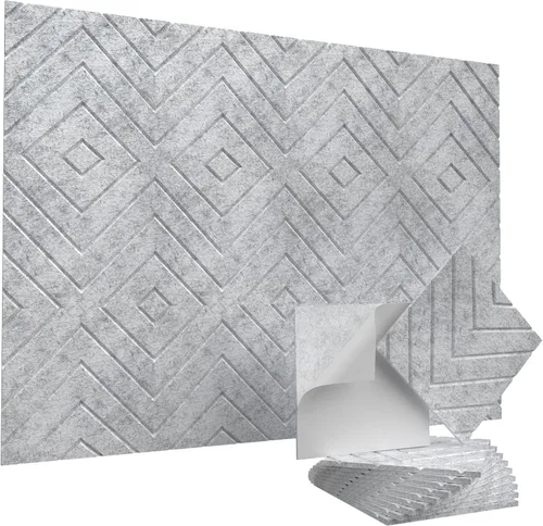 Miniatura 16 de Vieshful Paneles acústicos autoadhesivos – Paneles de pared insonorizados de alta densidad de 12 x 12 x 0.4 pulgadas, panel de pared acústico