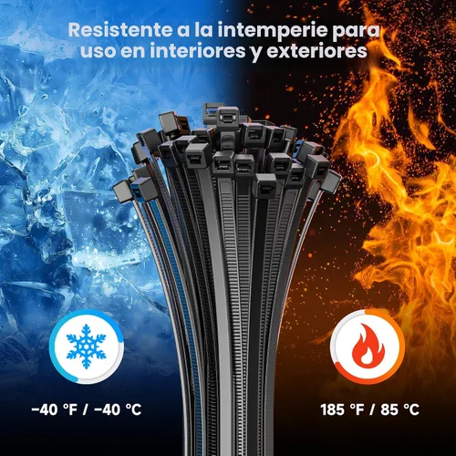 Miniatura 6 de Cable Matters Paquete de 200 bridas para cables para interiores y exteriores, 6, 8, 12 pulgadas, de nailon autobloqueante, varios tamaños