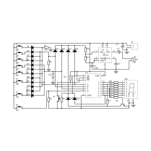 Miniatura 6 de Kit de práctica de soldadura 5in1 DIY Kit de órgano electrónico (8QD1302)