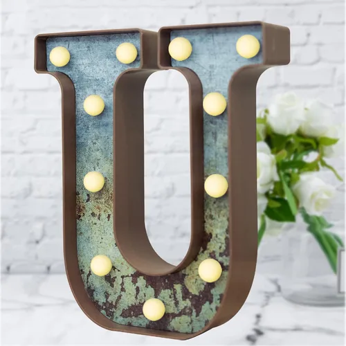 Miniatura 13 de Elnsivo - Letras con luces LED, efecto a hierro