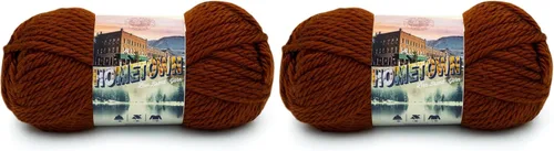 Miniatura 35 de Lion Brand Yarn Hometown - Ovillo de lana súper voluminoso para tejer, ganchillo y manualidades, 1 unidad, Phoenix Azalea
