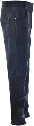 Miniatura 4 de Infinity - Pantalones clásicos de cuero para hombre, pantalones vaqueros