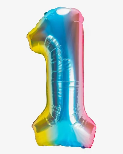 Miniatura 7 de Globos gigantes de 32 pulgadas para inflar con helio, para fiesta de cumpleaños, color degradado arcoíris (número 0 de gradiente arcoíris)