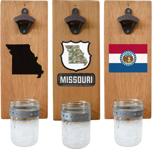 Miniatura 29 de Abrebotellas de cerveza de Massachusetts – Abridor de botellas hecho a mano montado en la pared con tapa – Regalo de cerveza para él o ella