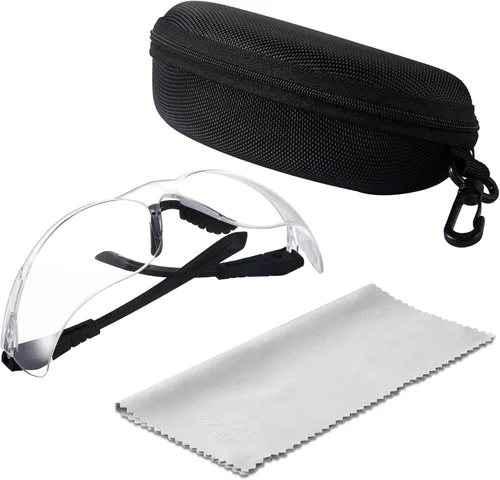 Miniatura 8 de xaegistac Gafas de tiro antivaho, protección ocular para el campo de tiro, lentes de seguridad ajustables con estuche rígido con cremallera