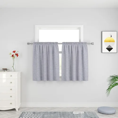 Miniatura 87 de UPOPO Cortinas de Niveles Beige Sobre Fregadero con Textura de Lino para Ventana de Cocina de 16 Pulgadas de Largo Caravana Privacidad Pequeñas
