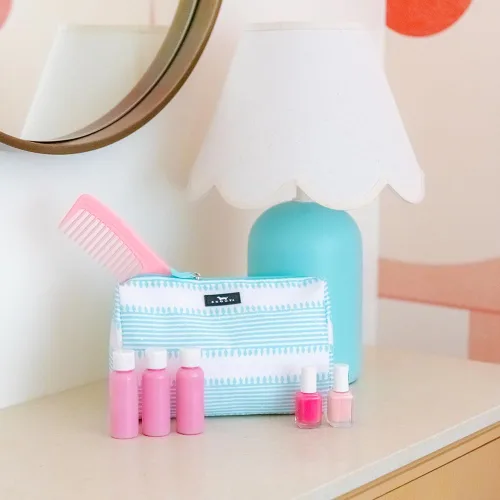 Miniatura 7 de SCOUT Packin' Bolsa de maquillaje térmica, gran bolsa de aseo y maquillaje resistente al agua para mujeres, con cierre de cremallera