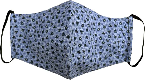 Miniatura 10 de Avery Hill Tapabocas en tela de algodón, lavable, reutilizable, protección contra el polvo y polución, Fishbone Turquesa Bronceado