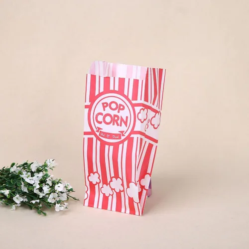 Miniatura 5 de 100 bolsas de palomitas de maíz de 1 onza, bolsas de palomitas de maíz resistentes a la grasa, contenedor de papel desechable para Navidad, Acción
