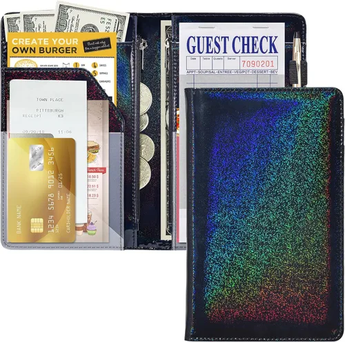 Miniatura 12 de Bloc de notas de servidor (paquete de 10) - 500 cheques de invitados en total - 1 parte de papel azul para cheques de invitados con recibo de azul