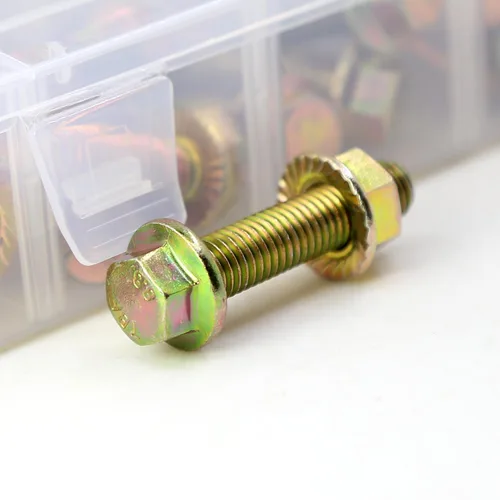 Miniatura 6 de Kit de 245 tornillos y tuercas de brida de alta resistencia, grado 8.8 M6 M8 M10, tuercas hexagonales con bridas métricas, incluye 15 tamaños más
