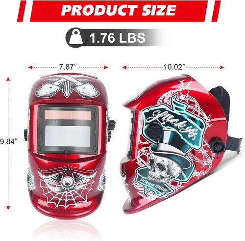 Miniatura 2 de Máscara de oscurecimiento automático con casco de color real de soldadura con rango de sombra ajustable 4/9-13 para campana de soldadura TIG MIG