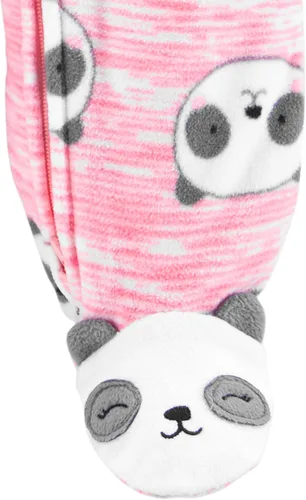 Miniatura 4 de Simple Joys de Carter's - Paquete de 2 pijamas de algodón y forro polar con pies para bebé niña, para dormir y jugar