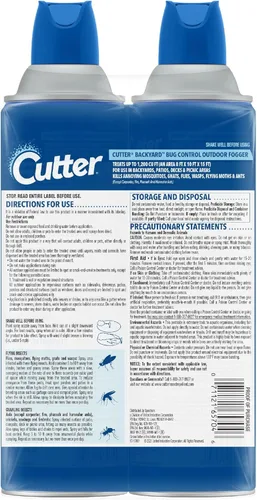 Miniatura 8 de Cutter Insecticida en aerosol para control de insectos en el patio trasero (paquete de 2), mata mosquitos, pulgas y hormigas listadas, 16 fl oz