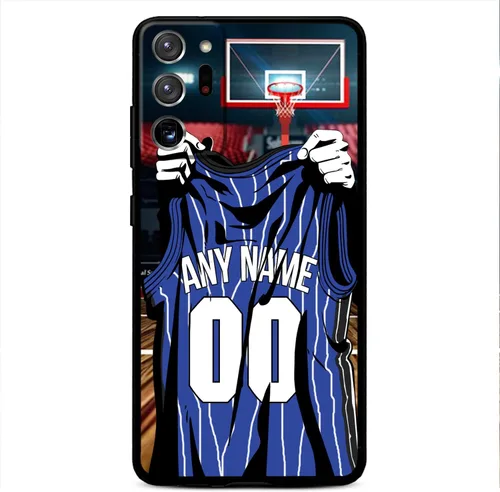 Miniatura 8 de Nombre y número personalizados, camiseta de baloncesto de Los Ángeles, funda de silicona líquida para Samsung Galaxy Note 20/20 Ultra 10 Pro Note 9