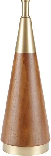 Miniatura 3 de Lámpara de mesa triangular de 26 pulgadas, color oro blanco, de mediados de siglo, moderna para mesita de noche, lámparas de escritorio para sala