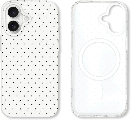 Miniatura 207 de Hython Funda para iPhone Air, diseño estético de lunares lindos, funda simple de 6.5 pulgadas, delgada, antiarañazos, parachoques de TPU suave, a