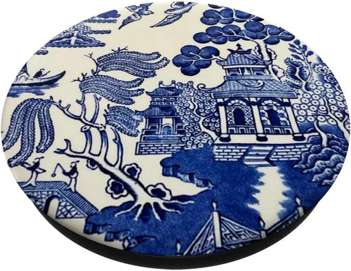 Miniatura 2 de Blue Willow, Patrón asiático, PopSockets PopGrip intercambiable