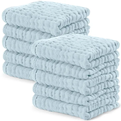 Miniatura 16 de Comfy Cubs - Juego de paños de muselina para eructos de 20 x 10 pulgadas, paquete de 6, tamaño grande, 6 capas, 100% algodón, absorbentes, seguros