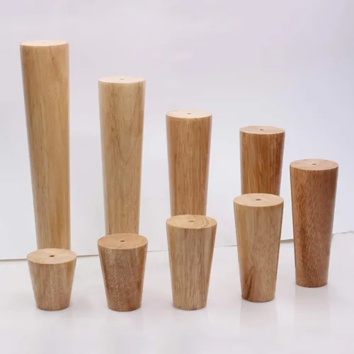 Miniatura 4 de Patas de madera maciza de roble barniz, patas rectas, patas de mesa de café, 2.4 – 27.6 in, para tocador, armario, con placa de montaje, tornillos