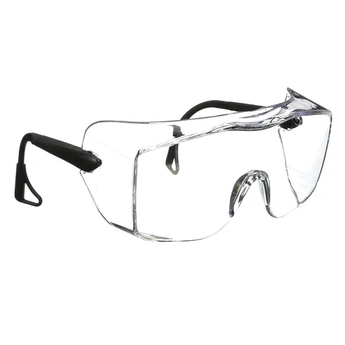 Miniatura 5 de 3M Gafas de seguridad, OX, se adaptan a los anteojos graduados (OTG), paquete de 20, ANSI Z87, lente transparente antivaho y marco negro