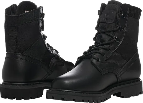 Miniatura 42 de Botas militares de WIDEWAY para hombres, botas de combate de jungla tácticas de cuero resistente al deslizamiento, negras, para hombres, todo