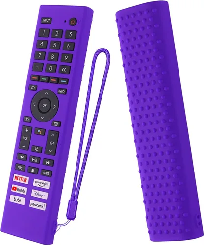 Miniatura 9 de Hisense ERF3J80H ERF3G80H ERF3F80H - Funda de silicona para control remoto Hisense 4K UHD Android Smart TV, a prueba de golpes, con cordón (negro)