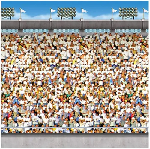 Miniatura 9 de Beistle Telones de fondo de campo de fútbol, 4 x 30 pies, paquete de 2 - Telón de fondo para fiestas, fondo de fotos, cubierta de pared fácil