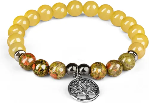 Pulseras de cristal para mujeres y hombres, regalos de cumpleaños, hechas a mano de 0.236 in con cuentas de piedra para equilibrio de chakras,