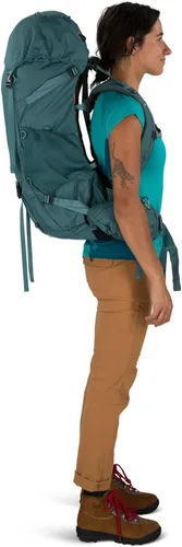 Miniatura 8 de Osprey Renn 50L - Mochila de senderismo para mujer, Azul Cascada/Naranja Melón Cascada Azul/Melón Naranja